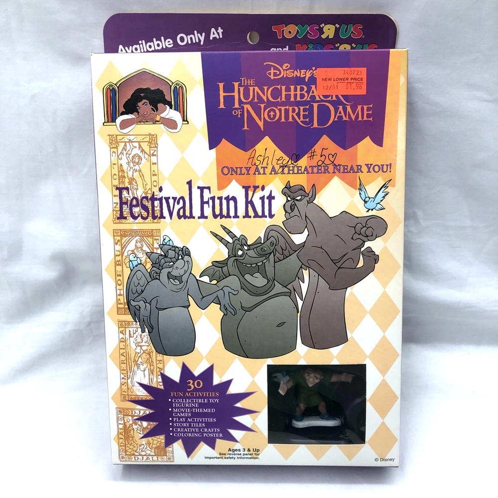 The Hunchback of Notre Dame Disney Festival Fun Kit 1996 Toy Playset